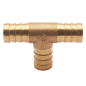 3/4“20 Mm OD Barbed Brass Hose Tee 3 Way Fitting