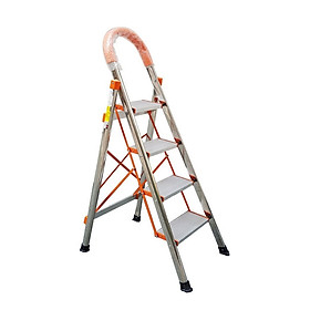 Mua THANG GHẾ NHÔM TAY VỊN INOX 4 BẬC TẶNG BỘ DAO 5 MÓN