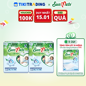 Combo 2 Tã Dán Người Lớn SunMate G2 Size XL10 (10 Miếng)