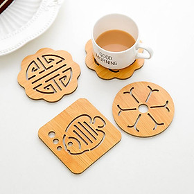 Mua Miếng lót ly bằng gỗ HT158 - Giao Ngẫu Nhiên