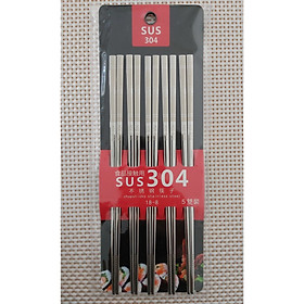 Mua Sét 5 Đôi Đũa Inox SUS 304 Cán Vuông 23.5cm