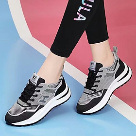 Giày sneaker thể thao nữ chạy bộ tập GYm dệt lưới thoáng khí