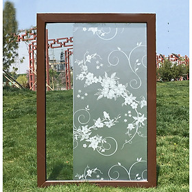 Mua COMBO 5M DECAL GIẤY DÁN KÍNH KEO SẴN KHỔ 45CM MẪU HOA TRẮNG VÀ CHIM