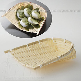 Mua Khay tre l Đĩa tre (ky trắng) trang trí đồ ăn  trang trí sản phẩm.