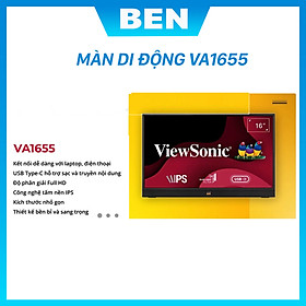 Mua Màn hình di động Viewsonic VA1655 (15.6inch/FHD/IPS/60Hz/5ms/250nits) (HDMImini+USBC+Audio+Joykey) - Hàng chính hãng