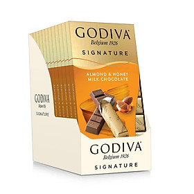 Chocolate Bars ngon nhất thế giới GODIVA Signature : Almond & Honey Milk Chocolate 90g