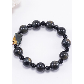 Vòng Chuỗi Mân Côi Đá Mắt Hổ Xanh Đen (12mm) - Ngọc Quý Gemstones