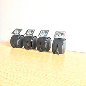Mua Combo 4 bánh xe có khóa gắn cho bàn  hộc tủ di động và nhiều vật dụng khác  Đường kính 50mm