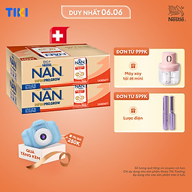 Combo 2 Thùng 36 hộp sữa pha sẵn Nestle NAN INFINIPRO GROW với công thức vượt trội kết hợp sữa A2 và HMO hỗ trợ tiêu hóa, đề kháng và phát triển thể chất (4x110ml)