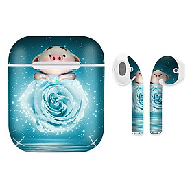 Mua Miếng dán skin chống bẩn cho tai nghe AirPods in hình Heo con dễ thương - HEO2k19 - 183 (bản không dây 1 và 2)