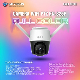 Mua Camera Wifi Không Dây Xoay 360 Ngoài Trời  Kbone KN-S25F 2Mp Full HD 1080p Có Màu Đêm Đàm Thoại 2 Chiều Báo Động-Hàng Chính Hãng