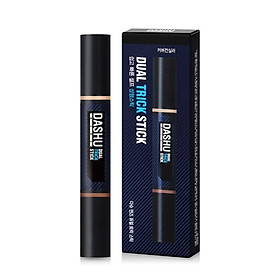 Thanh che khuyết điểm dạng bút 2 đầu Dashu Mans Perfect Cover Concealer dùng cho Nam, cây che khuyet diem Hàn Quốc không làm lệch màu da, tạo màu tự nhiên, phấn phủ chứa khoáng chất từ nước biển sâu, dầu từ các loại hạt, vitamin.