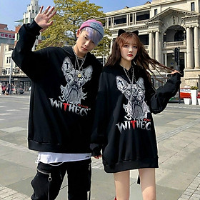 Áo Hoodie Không Xù lông Dành Cho Nam Cho Nữ và Cặp Đôi màu đen Chất Nỉ Form rộng in hình Unisex 123SHOP