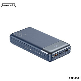 Mua Sạc Dự Phòng Đa Năng Remax RPP-199 - Pin Dung Lượng Cực Khủng Lên Đến 30000mAh - Tích Hợp 3 Cáp Sạc Micro - TypeC - Lightning Cực Tiện Dụng - Hỗ Trợ Sạc Siêu Nhanh Lên Đến 22.5W - Hàng Chính Hãng