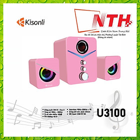 Mua Bộ loa KISONLI U - 3100 2.1 ( 3C/Bộ) - Loa máy tính đen và hồng