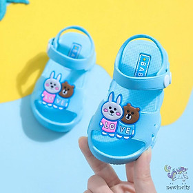 Giày sandal mềm đế chống trượt phong cách mùa hè dành cho bé trai và bé gái