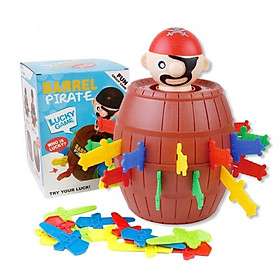 Đồ chơi hải tặc Barrel Pirate - Có 24 kiếm và bàn xoay - Đồ chơi đâm hải tặc vui nhộn cho bé - Hàng loại 1