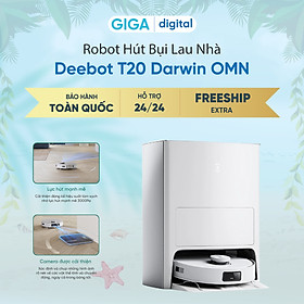 Robot hút bụi lau nhà Ecovacs Deebot T20 Darwin OMNI - Bản Quốc tế - Bh 12 Tháng - Hàng Chính Hãng