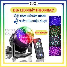 Đèn LED Nháy Theo Điệu Nhạc,Có Điều Khiển Từ Xa Trang Trí Phòng Ngủ,Xe Hơi