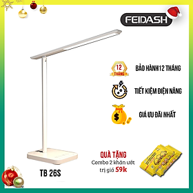 Đèn Bàn Học Cảm Biến Thông Minh FEIDASH TB26S / TB26SW - Công nghệ đèn LED toàn phổ cho ánh sáng ổn định, không nhấp nháy, chống cận và bảo vệ mắt - Khả năng hoàn màu cao giúp nhìn mọi vật rõ ràng hơn - Sử dụng nút cảm ứng và thanh trượt vô cùng tiện dụng