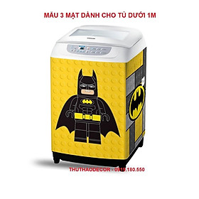 Combo 3mặtĐB BATMAN decal dán máy giặt, tủ lạnh mini khác nhau