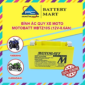 Ắc quy xe moto phân khối lớn MOTOBATT MBTZ10S 12V - 8.6AH