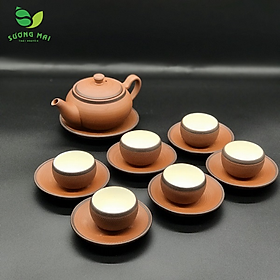 Mua Bộ ấm pha trà tử sa bát tràng sm