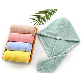 Water-absorbing and Quick-drying Thickened Three-cornered Cap Microfiber Towel Dry Hair Towel Skin-friendly and Soft