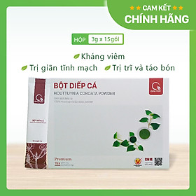 CHÍNH HÃNG Bột Diếp Cá Quảng Thanh 100 Nguyên Chất Sấy Lạnh - Hỗ trợ táo bón, trĩ, mát gan, giảm mụn - Hộp tiện lợi