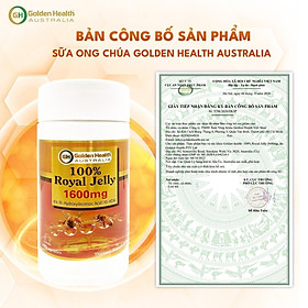 Viên Uống Sữa Ong Chúa Golden Health Royal Jelly 1600mg Hộp 100 Viên