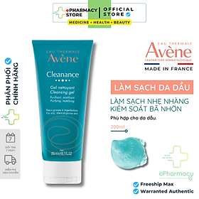 Sữa rửa mặt Avene cho da dầu mụn - Avene Cleanance Cleansing Gel 200ml