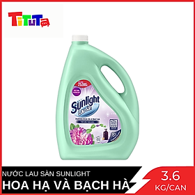 Nước Lau Sàn Sunlight Tinh Dầu Thảo Mộc Hoa Hạ & Bạc Hà 3.6Kg
