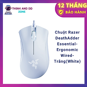 Chuột Razer DeathAdder Essential-Ergonomic Wired-Trắng(White)_RZ01-03850200-R3M1- HÀNG CHÍNH HÃNG