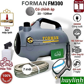 Mua Máy xịt rửa xe chỉnh áp Forman FM300 - 2000W - Tặng béc rửa máy lạnh  điều hoà
