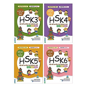 combo bo luyện thi năng lực hán ngư HSK 3,4,5,6,5000 tu vung tieng trung bi kíp chinh phục kỳ thi HSK Kèm sổ tay DH
