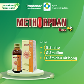 Siro Ho Methorphan Bee Traphaco Giảm Đờm, Giảm Ho, Đau Rát Họng, Khản Tiếng Cho Người Lớn Và Trẻ Em Hộp 1 Lọ 100ml Siro