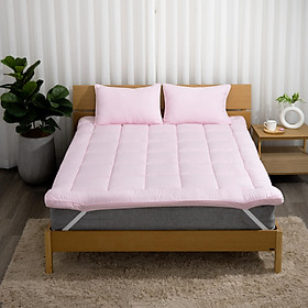 Topper nệm chất liệu microfiber, dày 5cm Giao màu ngẫu nhiên