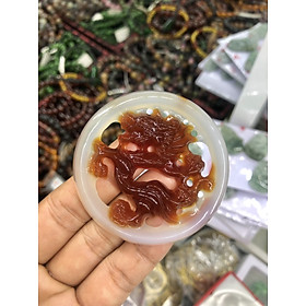 Mặt dây chuyền Rồng phong thủy đá mã não