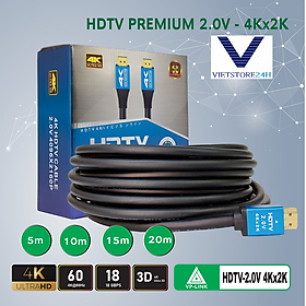 Dây HDMI Tròn Trơn Cao Cấp ( Chuẩn 2.0/4K ) - Hàng chính hãng