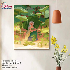 Mua Tranh sơn dầu số hoá tự tô màu Gam HH4451 40x50cm căng sẵn khung