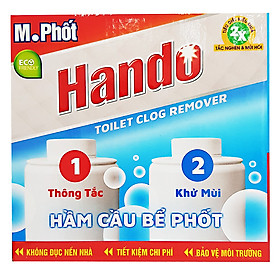 Bộ gồm 2 chai Thông tắc + khử mùi bể phốt HANDO 860g