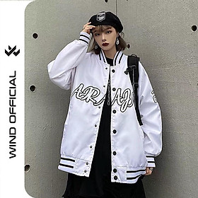  Áo khoác bomber dù unisex form rộng 2 lớp 28 nam nữ ulzzang Wind