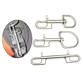 3 Pieces Swivel Eye Snap Hook Bolt Diving Buckle Clip Stainless Steel for Scuba Marine