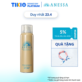 Kem chống nắng dạng xịt dưỡng da bảo vệ hoàn hảo Anessa Perfect UV Sunscreen Skincare Spray SPF 50+ PA++++ 60g