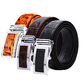Thắt lưng nam Huy Hoàng vân cá sấu 3,5P màu da, đen, nâu HC4116-17-18