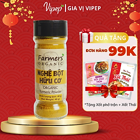 Nghệ Bột Farmers' Organic Vipep Hũ Thủy Tinh 40g