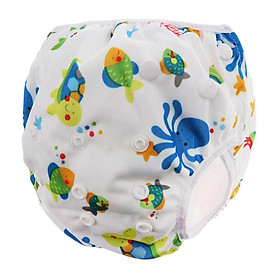 Reusable Baby Swim Diaper Adjustable Summer Mesh Cartoon Swimming Nappy Pants