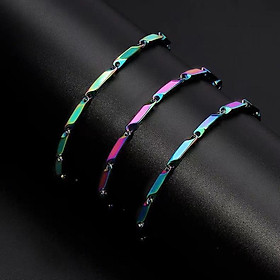 Vòng tay nam- Lắc tay nam titan hỏa tiễn trơn phối màu cách điệu cầu vòng galaxi trangsucpt PTLTNABN