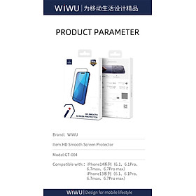Kính Wiwu HD Smooth Screen Protector CZ-004 cho các đời iphone, chống trầy xước, cảm ứng mượt - Hàng chính hãng