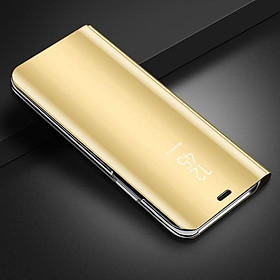 Bao da điện thoại nắp lật gương thông minh tự động tắt cho Samsung Galaxy A32 4G